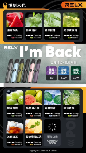 悅刻六代蛋2 RELX悅刻六代煙彈3顆入 / 不通用一代 / 就是這5%薄荷完整了我靈魂/